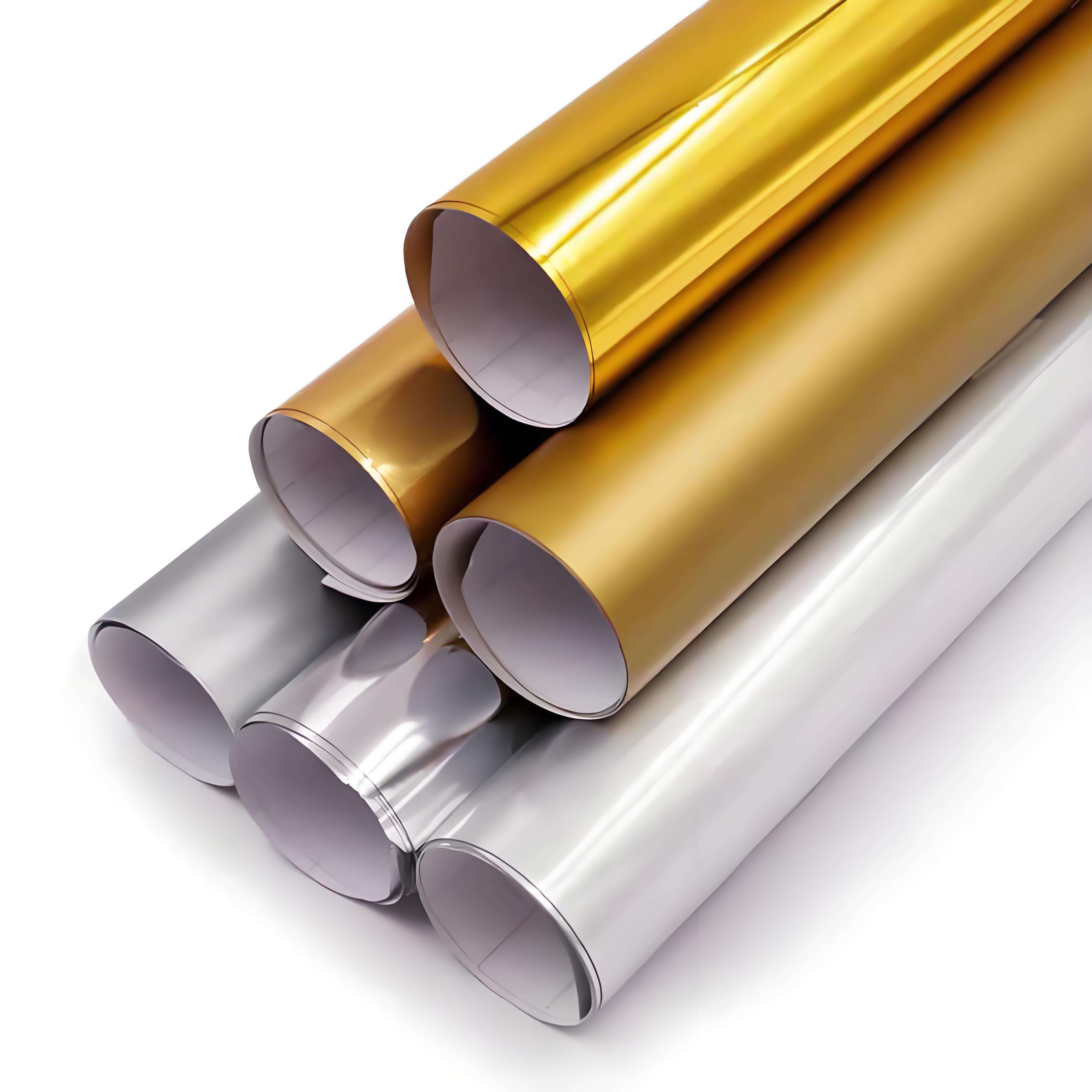 Wholesale Metallic letters Vinyl Film Roll decals metal sticker with adhesive